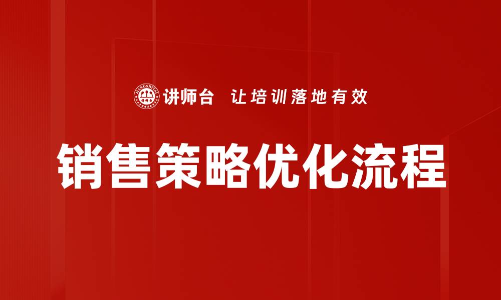 销售策略优化流程
