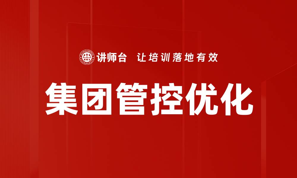 集团管控优化