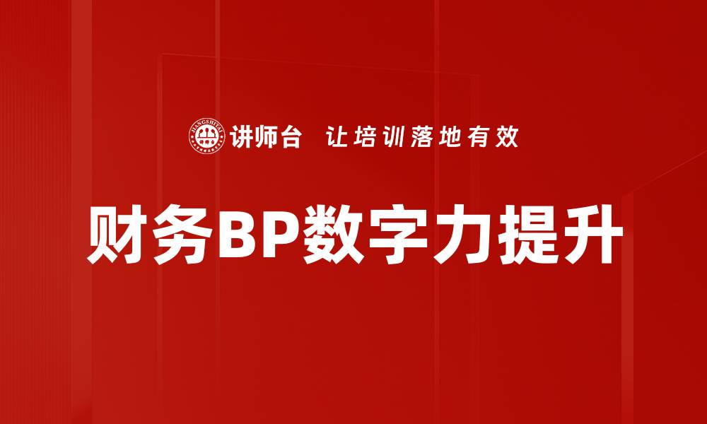 财务BP数字力提升