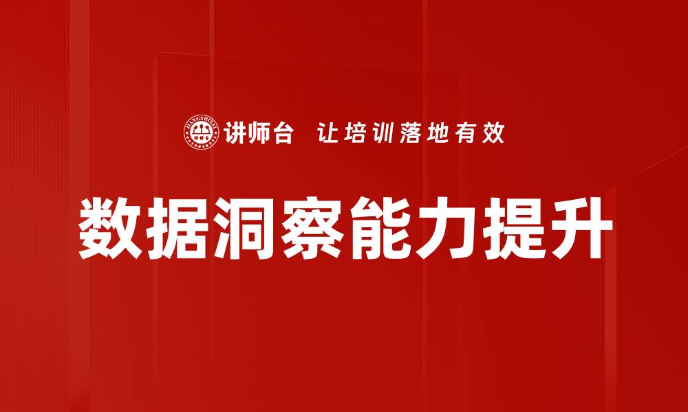 数据洞察能力提升