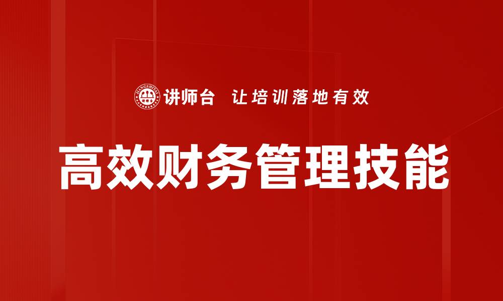 高效财务管理技能