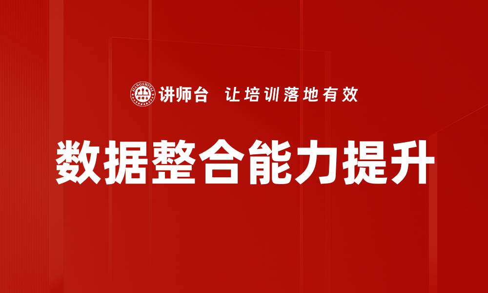 数据整合能力提升