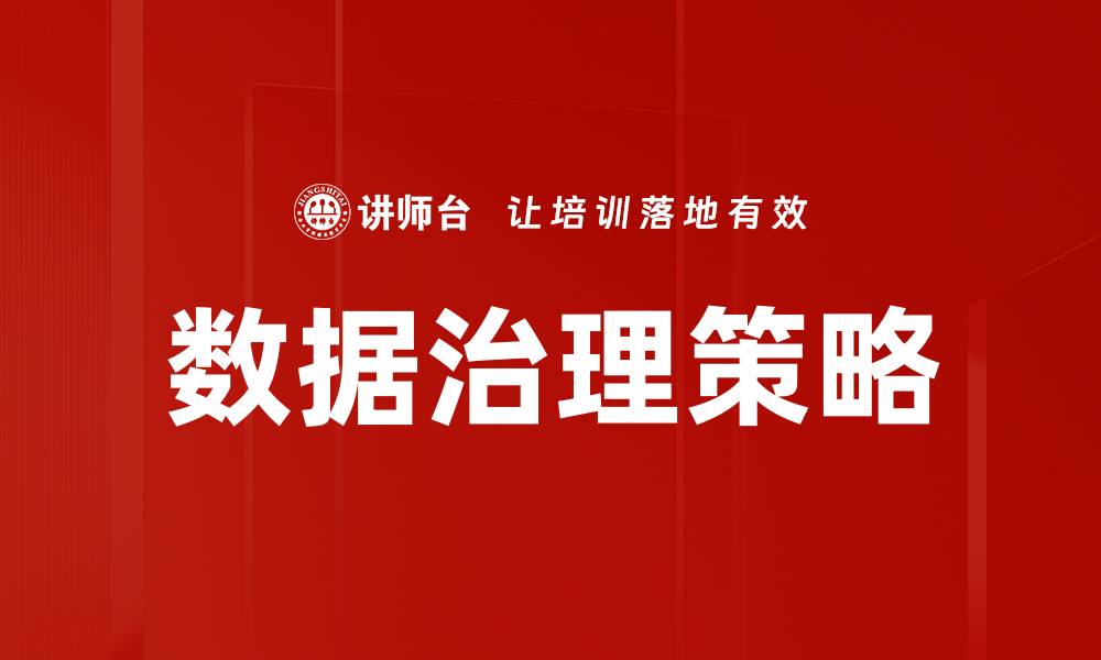 数据治理策略