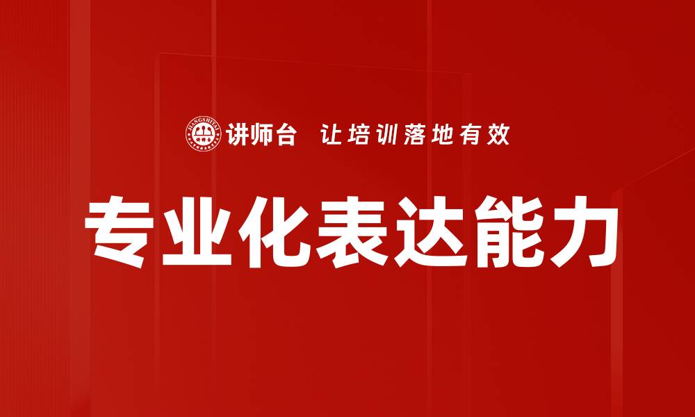 专业化表达能力