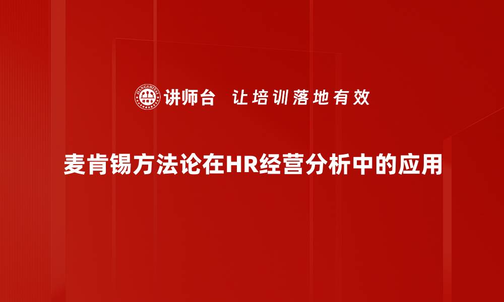 文章洞察与实践：深入解析麦肯锡方法论的核心要义的缩略图
