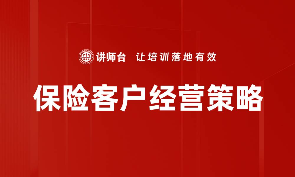 文章提升保险客户经营效率的关键策略分析的缩略图