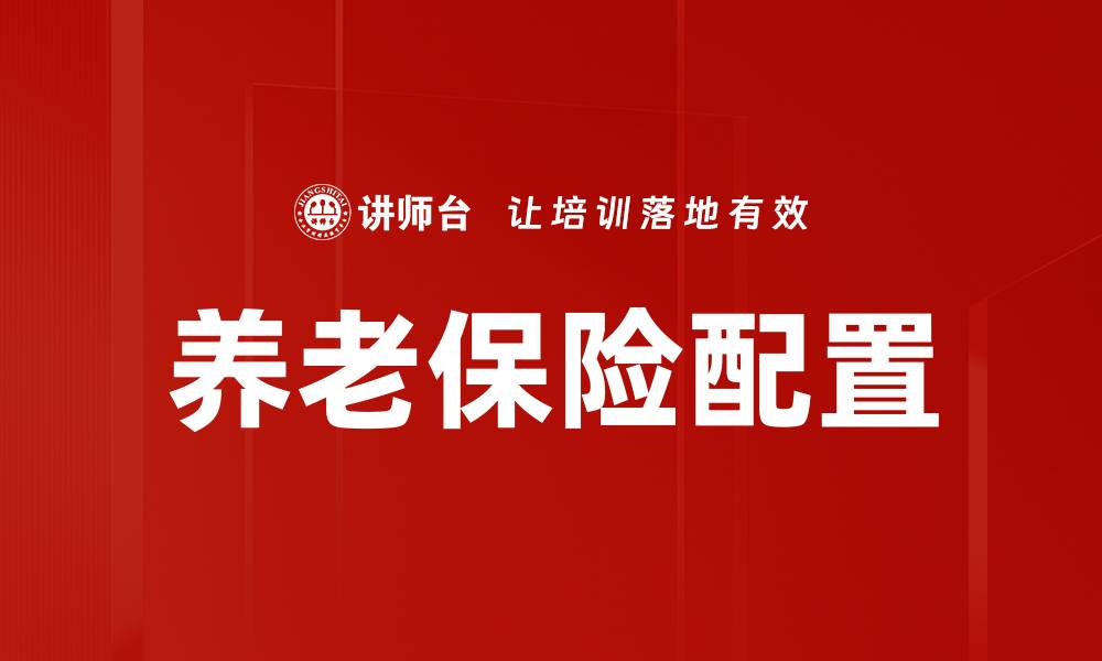 养老保险配置