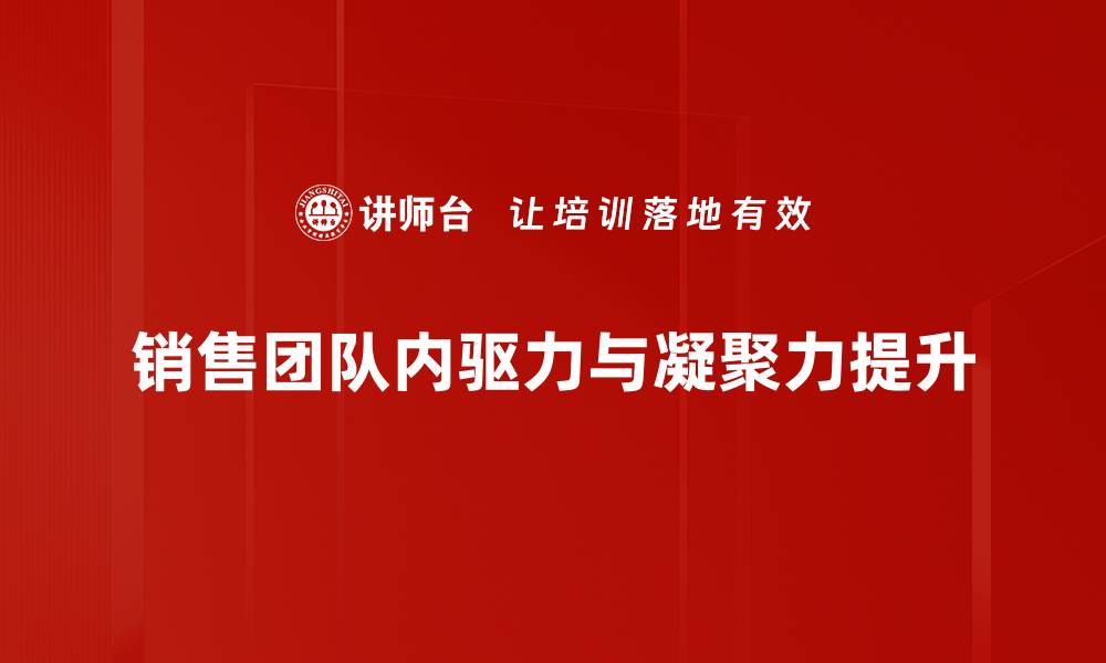 销售团队内驱力与凝聚力提升