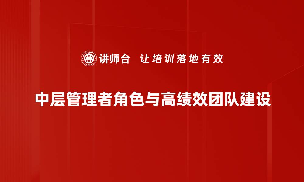 文章打造高绩效团队的关键策略与实践分享的缩略图