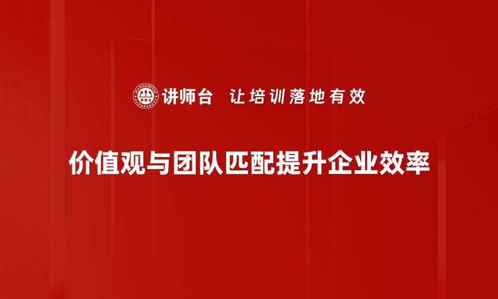 文章价值观与团队匹配的重要性与实践指南的缩略图