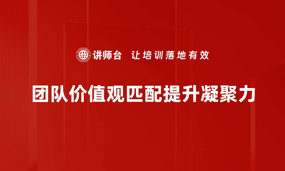 文章价值观与团队匹配的重要性与实践策略的缩略图