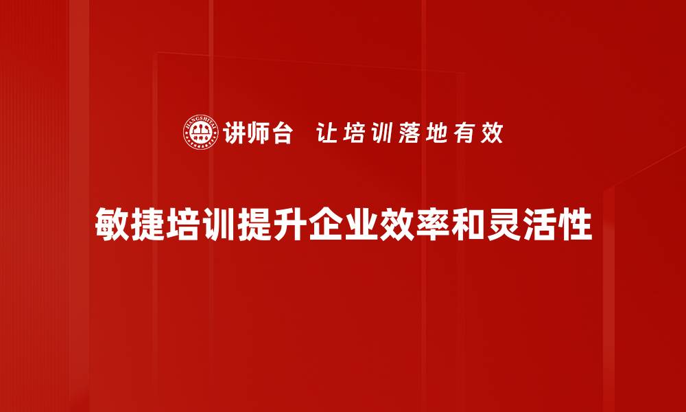 文章提升团队效率的敏捷实践案例分享的缩略图