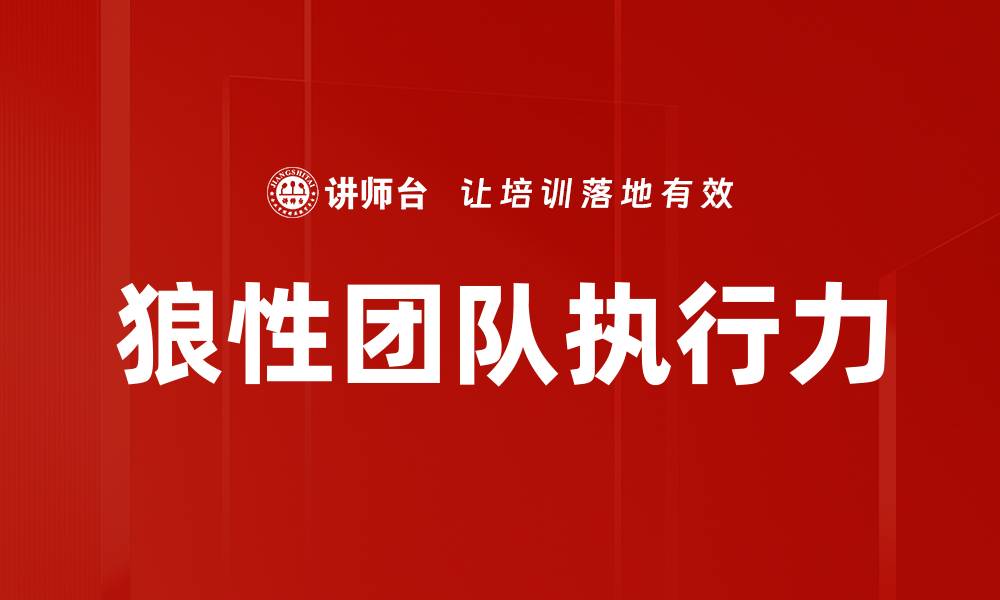狼性团队执行力