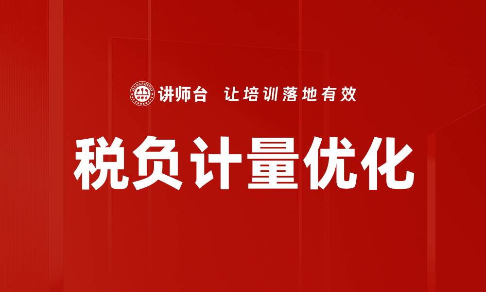 税负计量优化