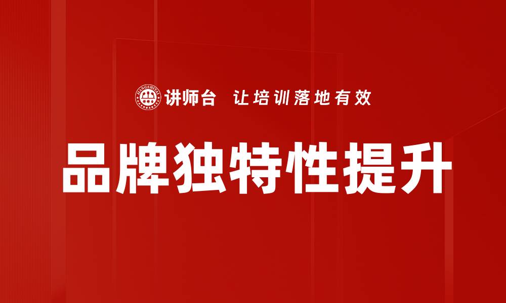 品牌独特性提升