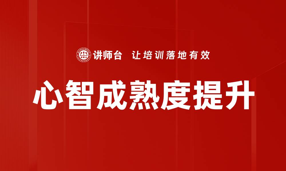 心智成熟度提升