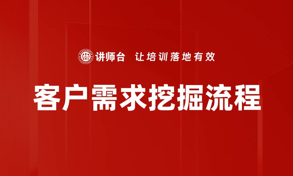 文章深度解析客户需求挖掘的重要性与策略的缩略图