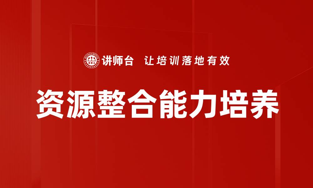 文章提升企业竞争力的关键：资源整合能力解析的缩略图