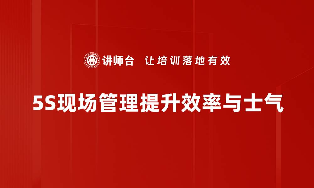 文章提升工作效率的5S现场管理实战指南的缩略图