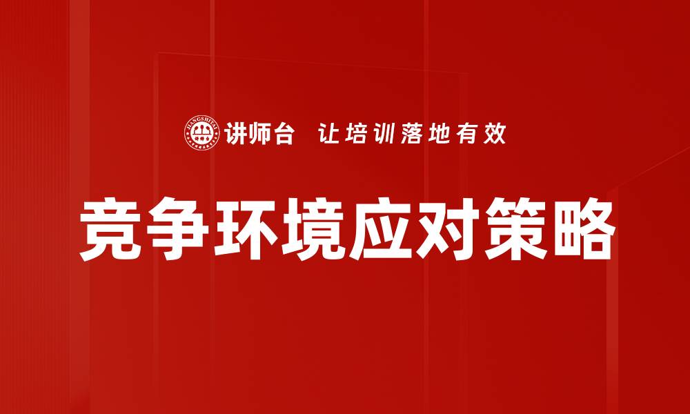 竞争环境应对策略