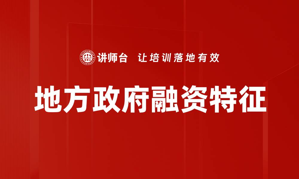 文章政府融资特征解析：如何影响经济发展与政策实施的缩略图