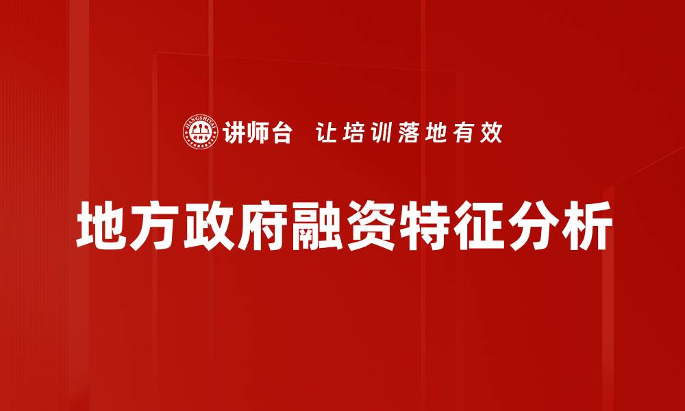 文章政府融资特征分析：助力经济发展的关键因素的缩略图