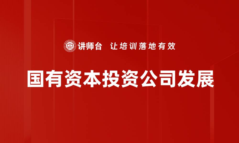 文章国有资本投资的重要性与未来发展趋势解析的缩略图