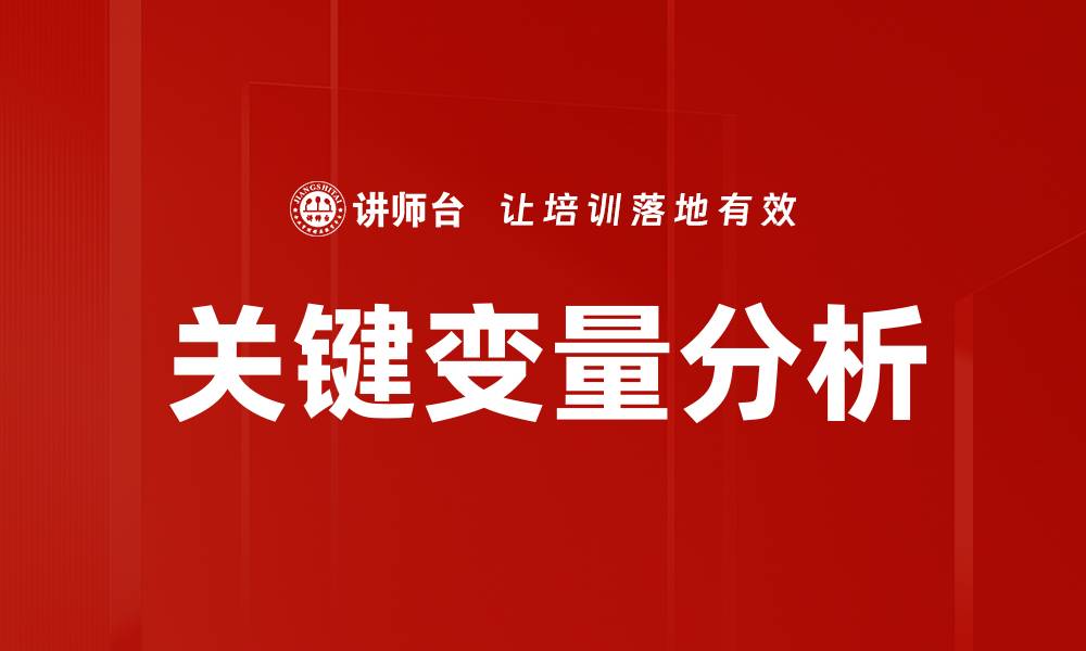 关键变量分析
