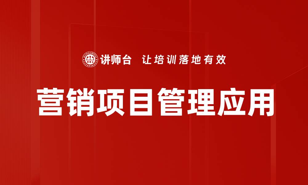 营销项目管理应用