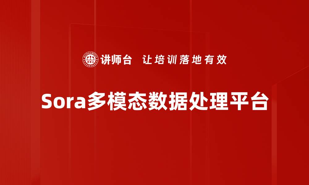 Sora多模态数据处理平台