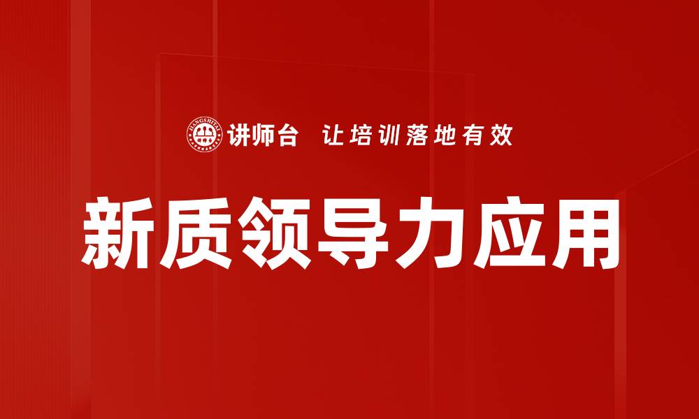 新质领导力应用