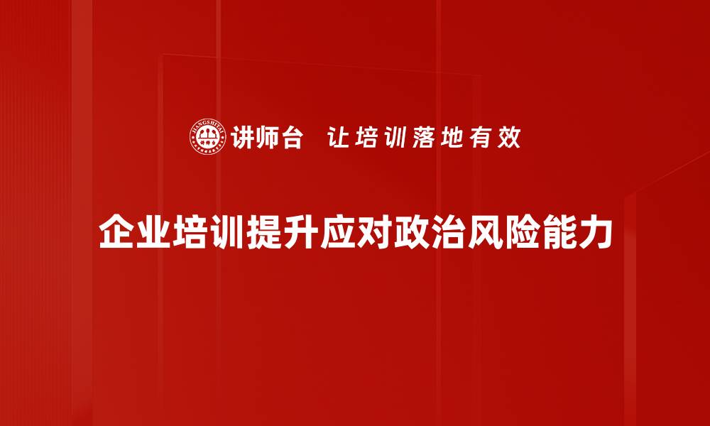 文章应对政治风险挑战，企业如何制定有效策略的缩略图