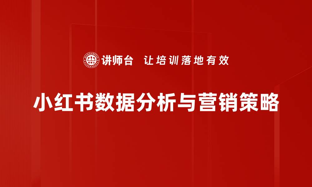 文章小红书数据分析：揭秘用户行为与市场趋势的缩略图