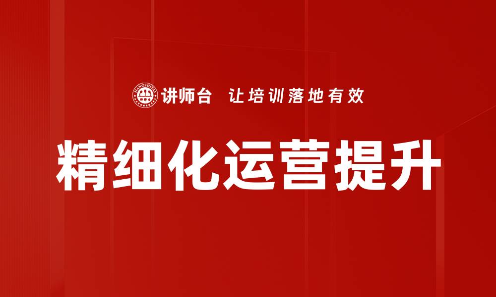 文章精细化运营助力企业提升效益与竞争力的缩略图