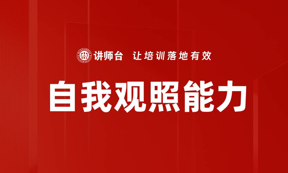 自我观照能力