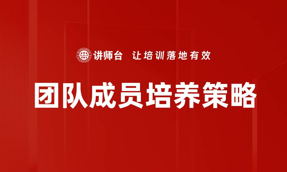 团队成员培养策略