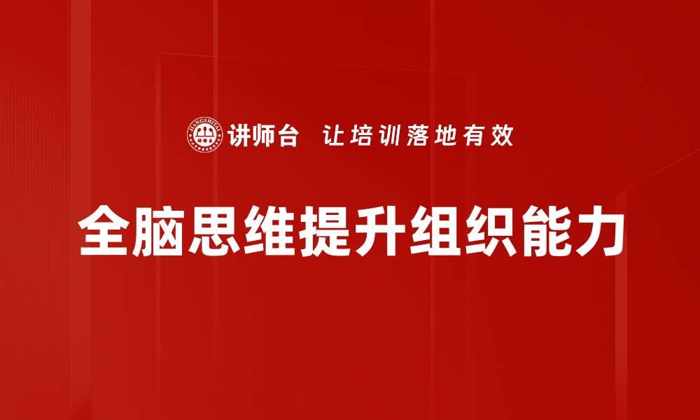 全脑思维提升组织能力