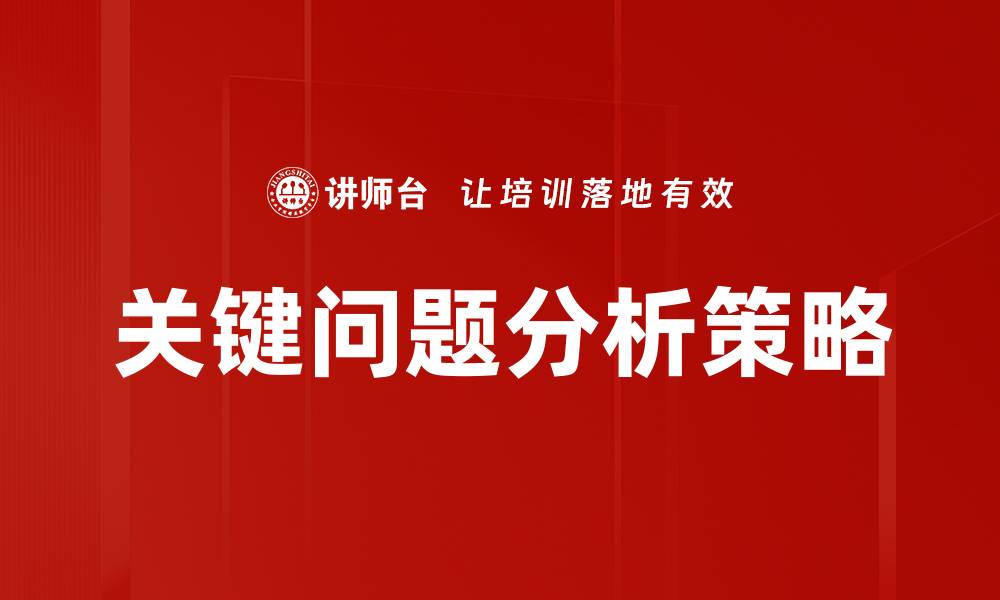 文章关键问题分析：提升决策效率的必备指南的缩略图