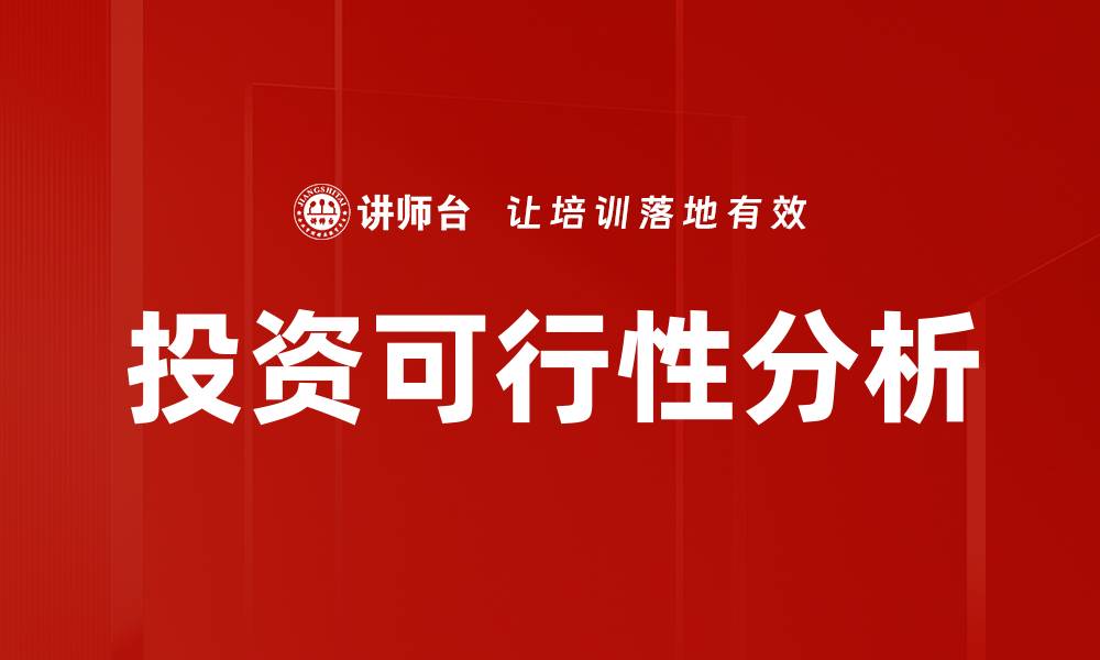 文章投资可行性分析：如何评估项目成功潜力的缩略图