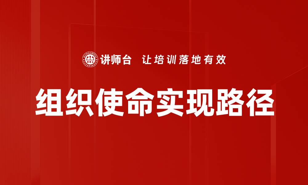 组织使命实现路径