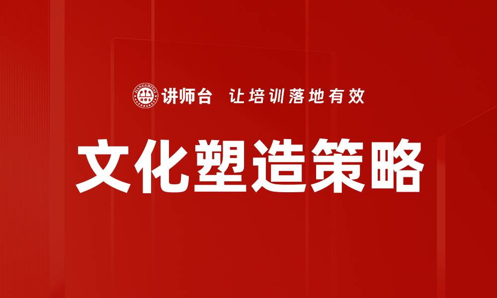文化塑造策略
