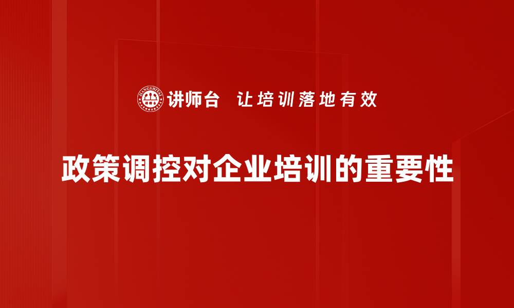 文章政策调控措施解析：如何应对经济波动与市场变化的缩略图