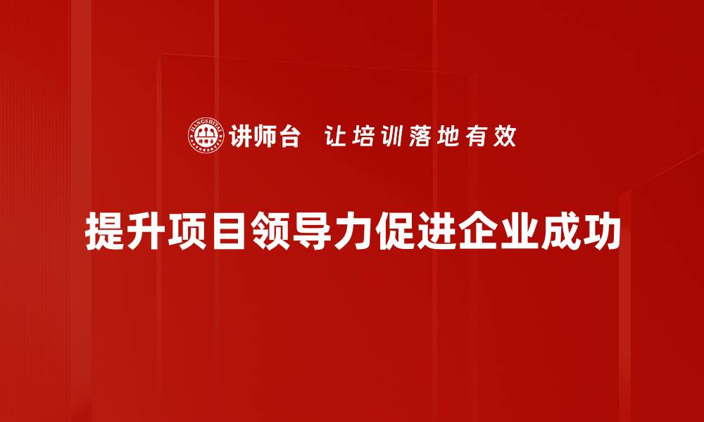 提升项目领导力促进企业成功