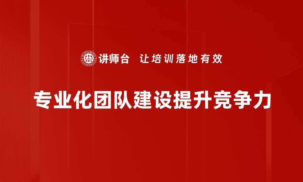 专业化团队建设提升竞争力