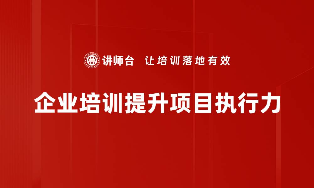 文章提升项目执行力的五大关键策略与实战技巧的缩略图