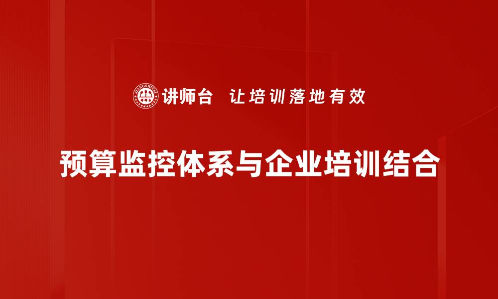 文章提升企业效益的秘诀：全面解析预算监控体系的缩略图