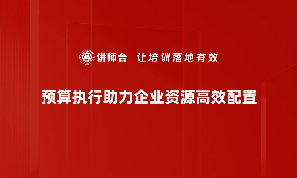 文章掌握预算执行要点，提升企业财务管理效率的缩略图