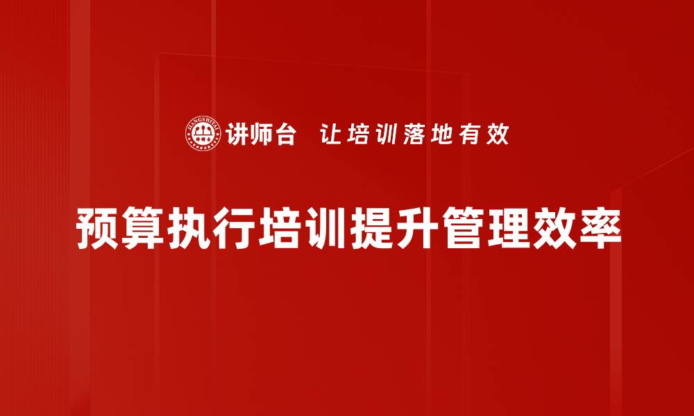 文章掌握预算执行要点提升财务管理效率的缩略图
