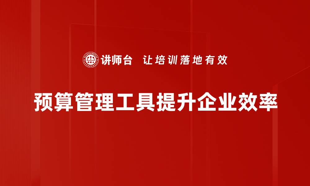 文章高效预算管理工具助力企业财务精细化管理的缩略图