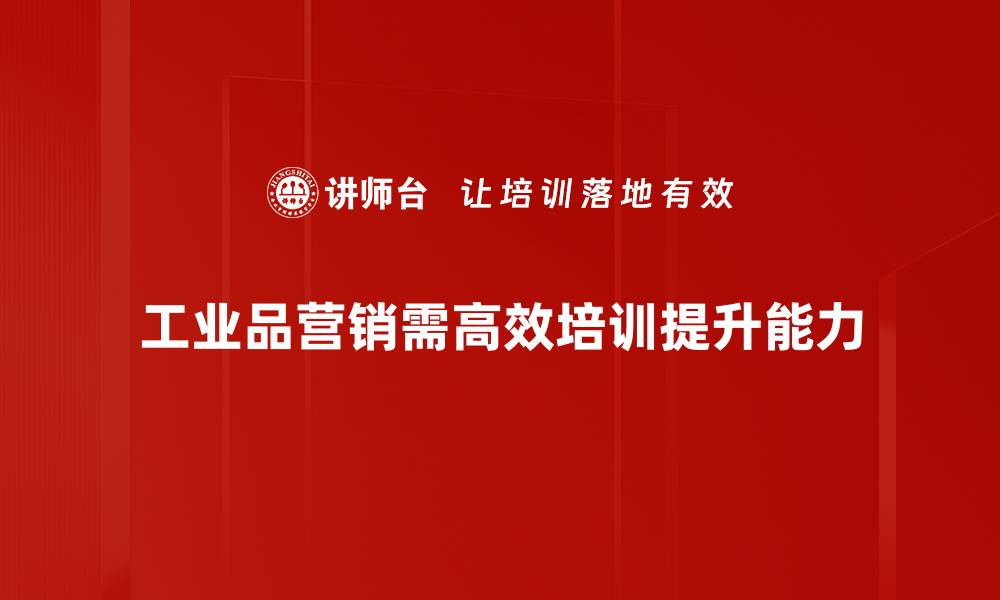 文章工业品营销的独特特点与成功策略解析的缩略图